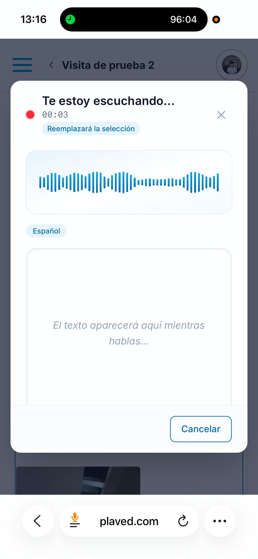 Escribe con tu voz.